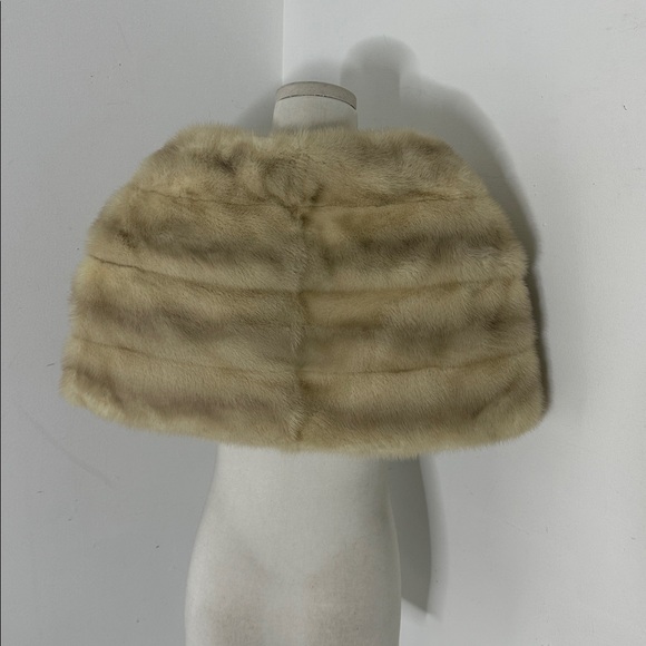 Vintage 40s Genuine Blonde Mink Shoulder Stole One Size - Picture 3 of 6